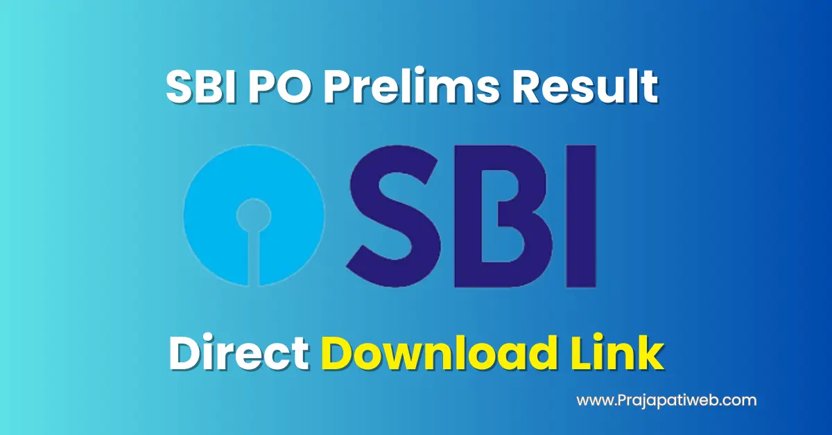 SBI PO Prelims Result 2023