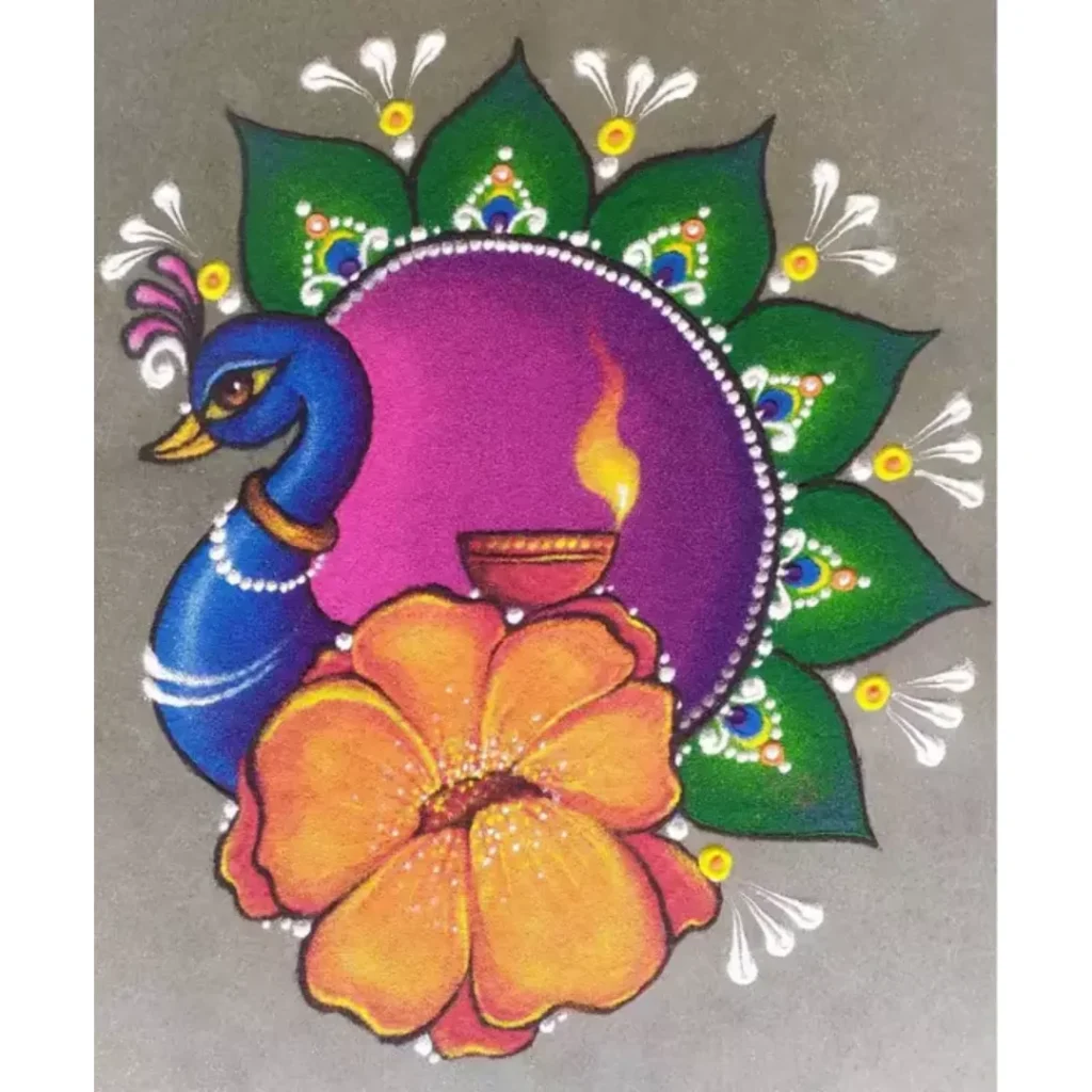 New Year Rangoli design 