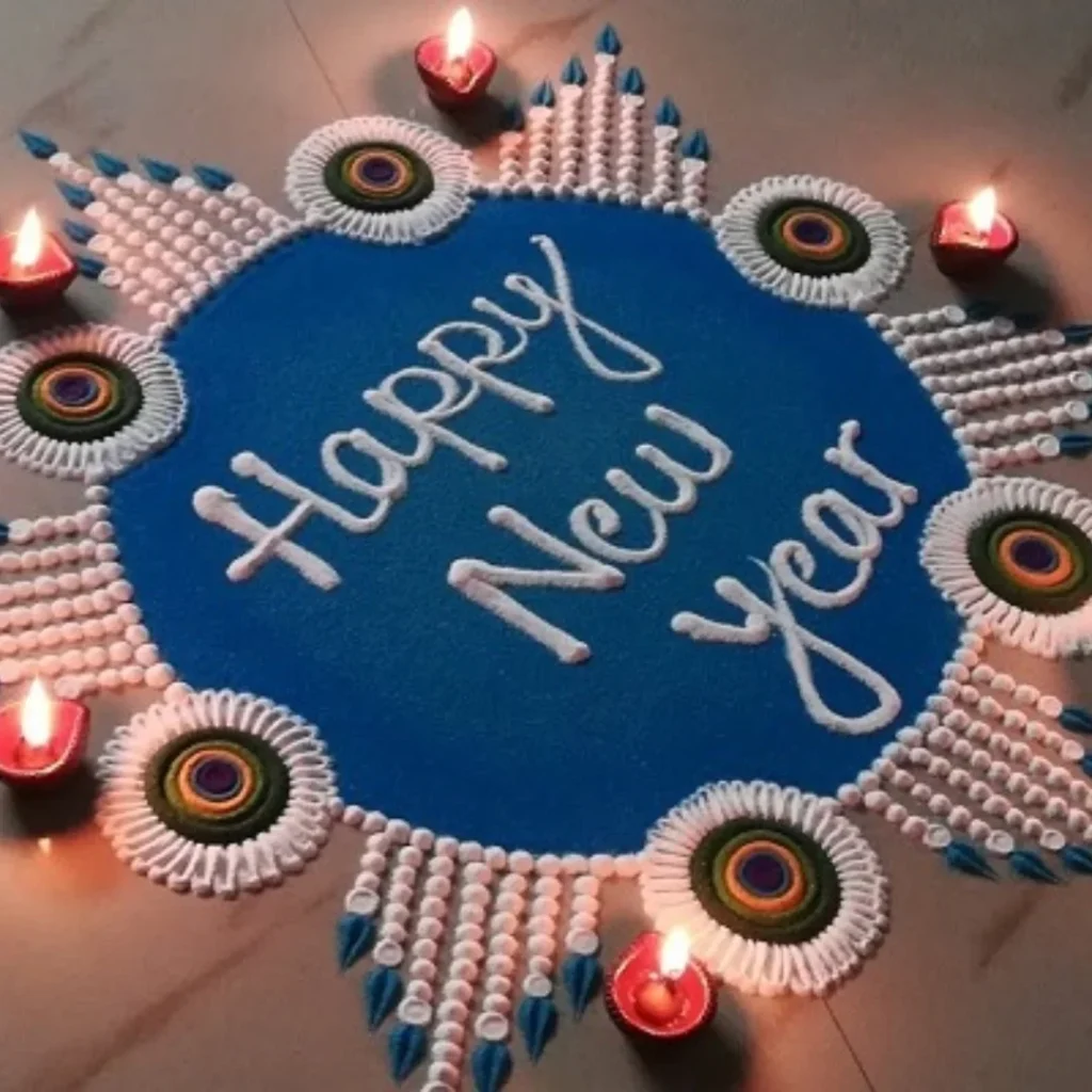 New Year Rangoli design 