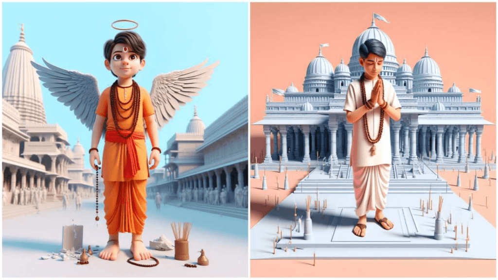 3d Ram Mandir AI Image